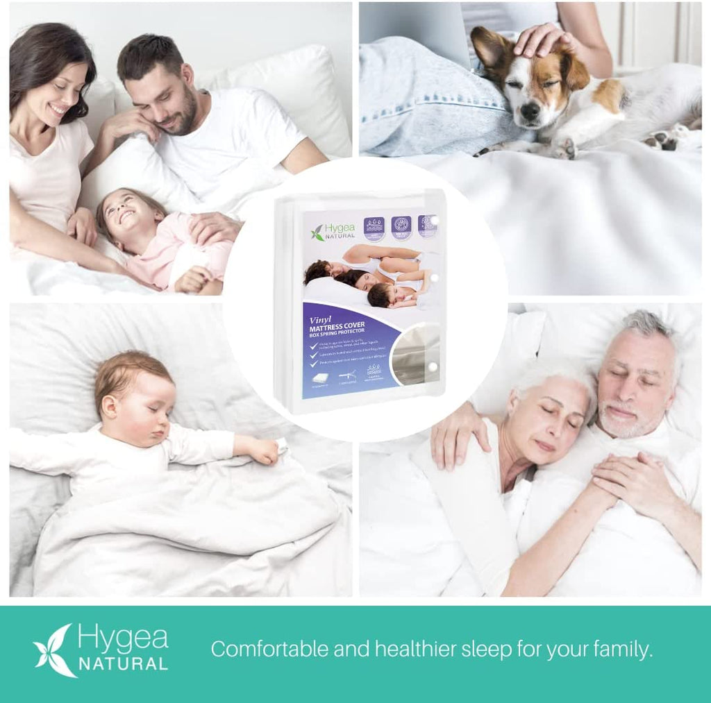 King Size Zippered Vinyl Bed Bug Proof Mattress Protector B534060