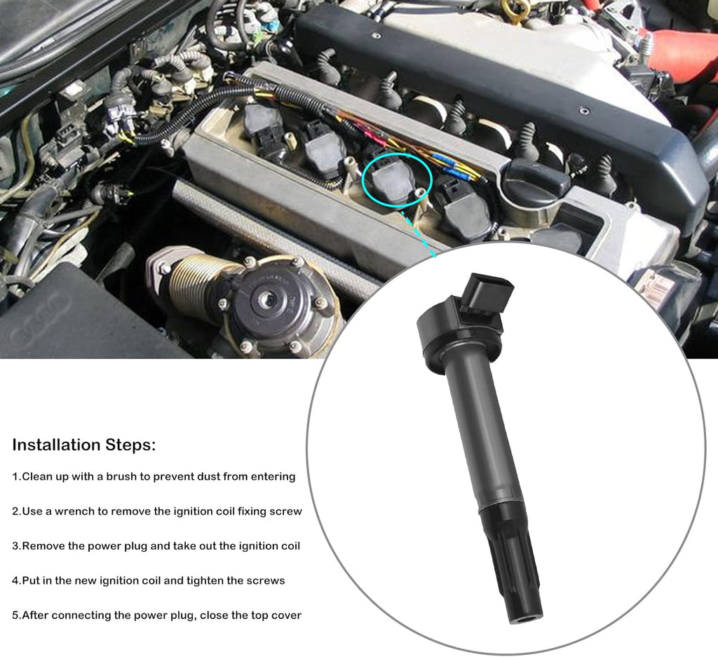 4PCS Ignition Coils for 2.0L 2.4L Toyota Camry Matrix RAV4 Solara Highlander Scion TC xB Lexus HS250h X923
