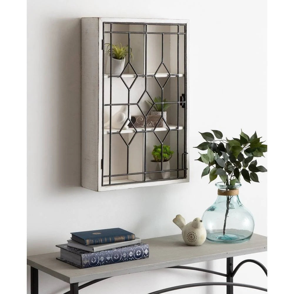 White/Black Decorative Wooden Wall Cabinet N79458