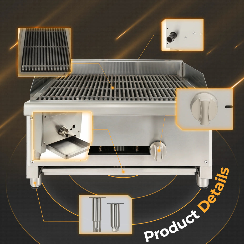24" Charbroiler with Lava Rock E873