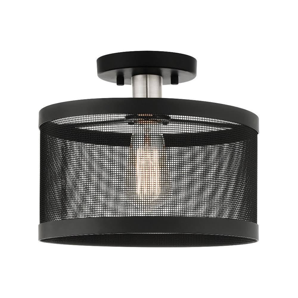 Brushed Nickel Semi Flush Mount Light S17655