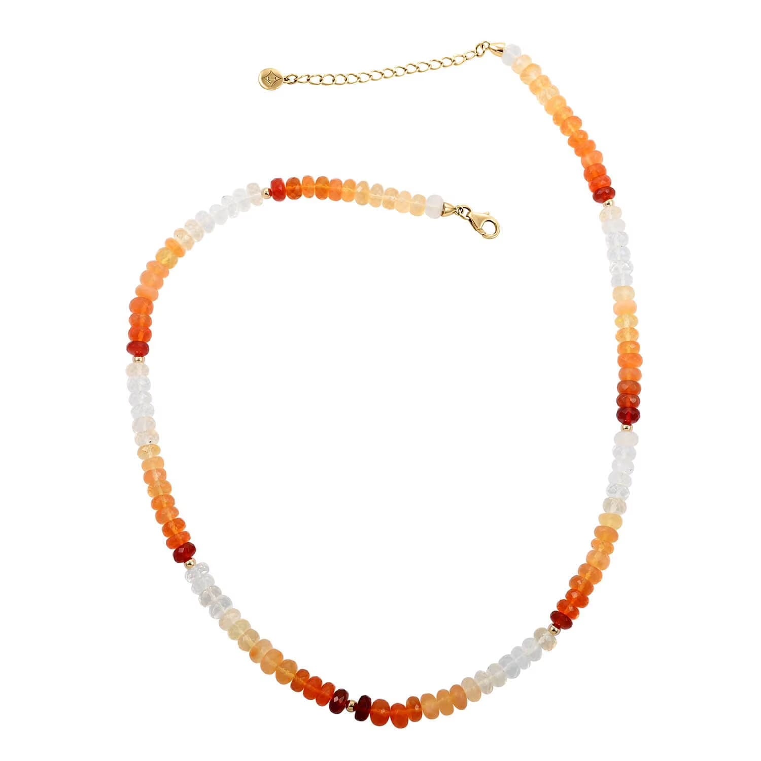 14K Yellow Gold Beaded Necklace Jewelry Size 18" G200