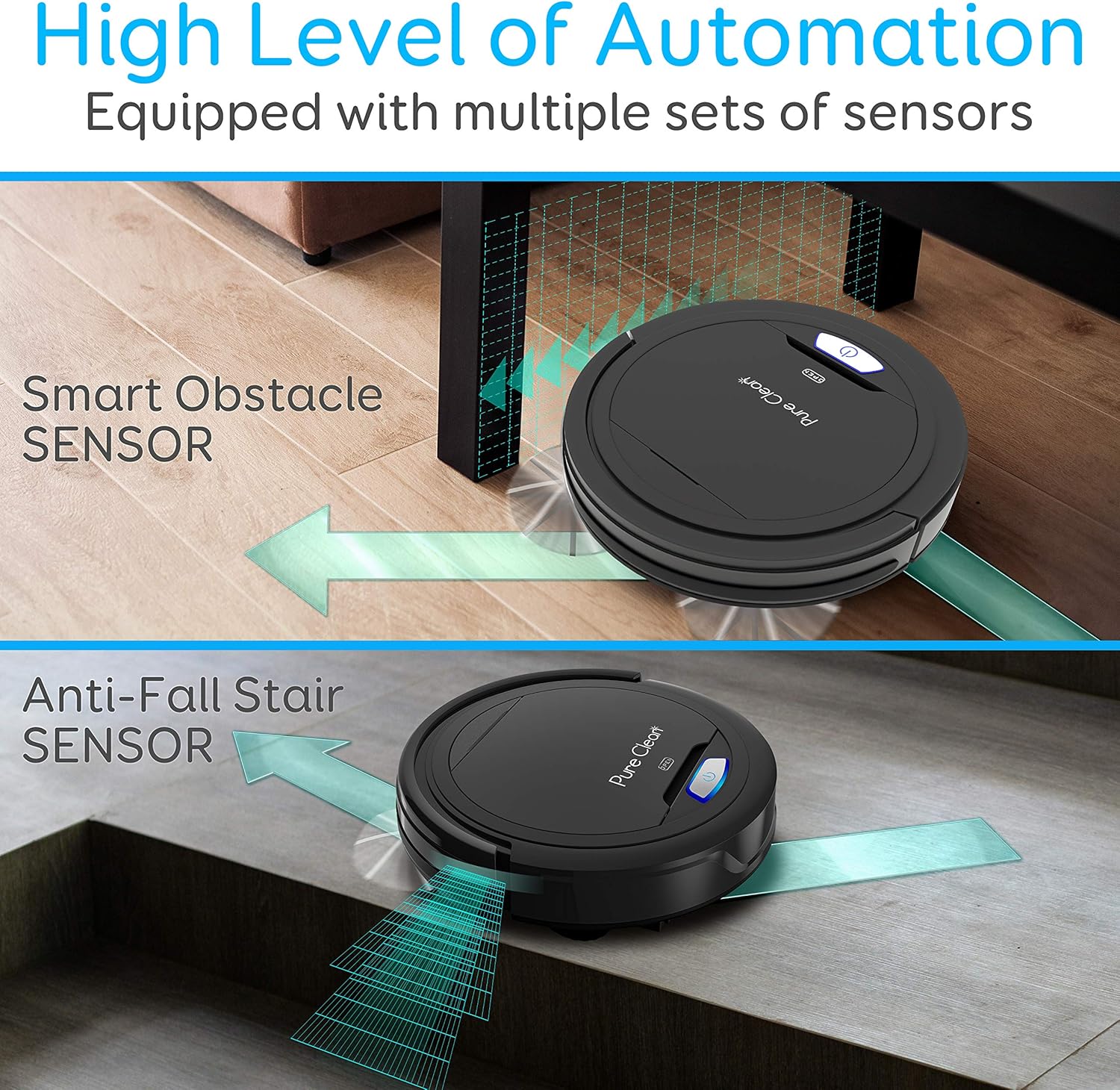 Black Robot Vacuum Cleaner V417