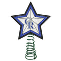 Lighted Blue and Black Star Christmas Tree Topper S720