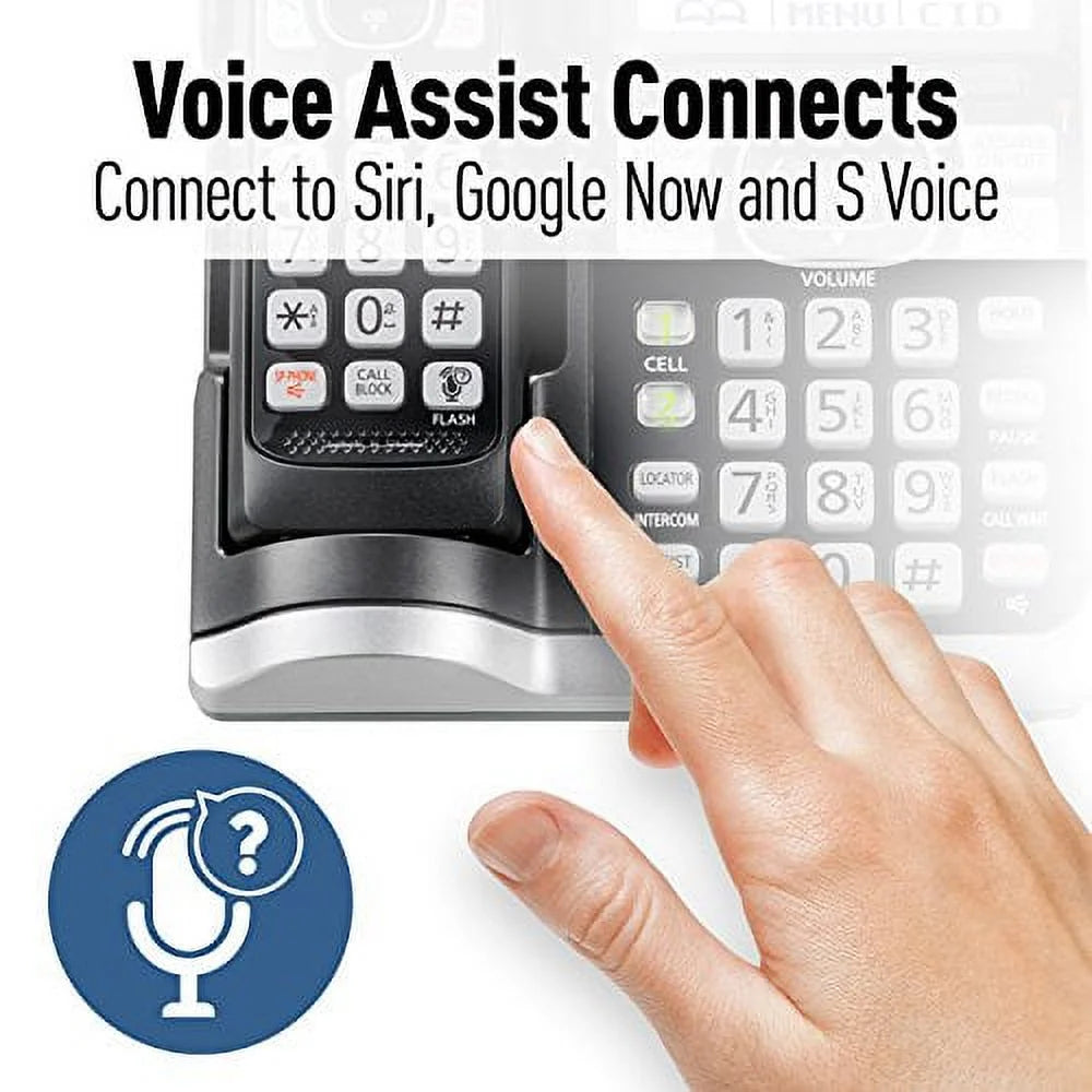 DECT 6.0 Expandable Cordless Phone System with Answering Machine - 3 Handsets C297