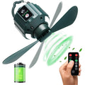 Rechargeable Camping Fan with LED Light and Hook 5200mAh Battery J632