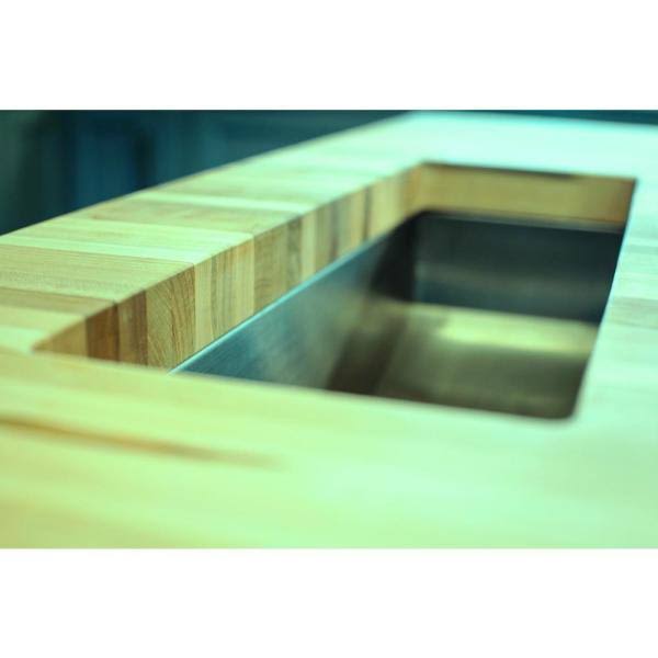 Unfinished Poplar Butcher Block Island Countertop U9375