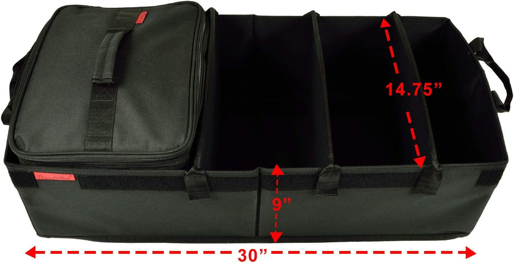 Heavy Duty Rigid Base Trunk Organizer with 28 Can Capacity Leak Proof Cooler F348241