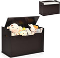 Espresso Wooden Toy Chest Storage Trunk with Bench Seat X2874