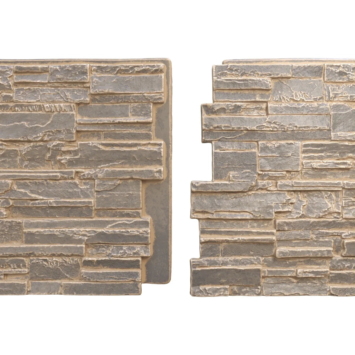 48 5/8"W x 24 3/4"H x 1 1/4"D Faux Stone Siding Panel Y34020