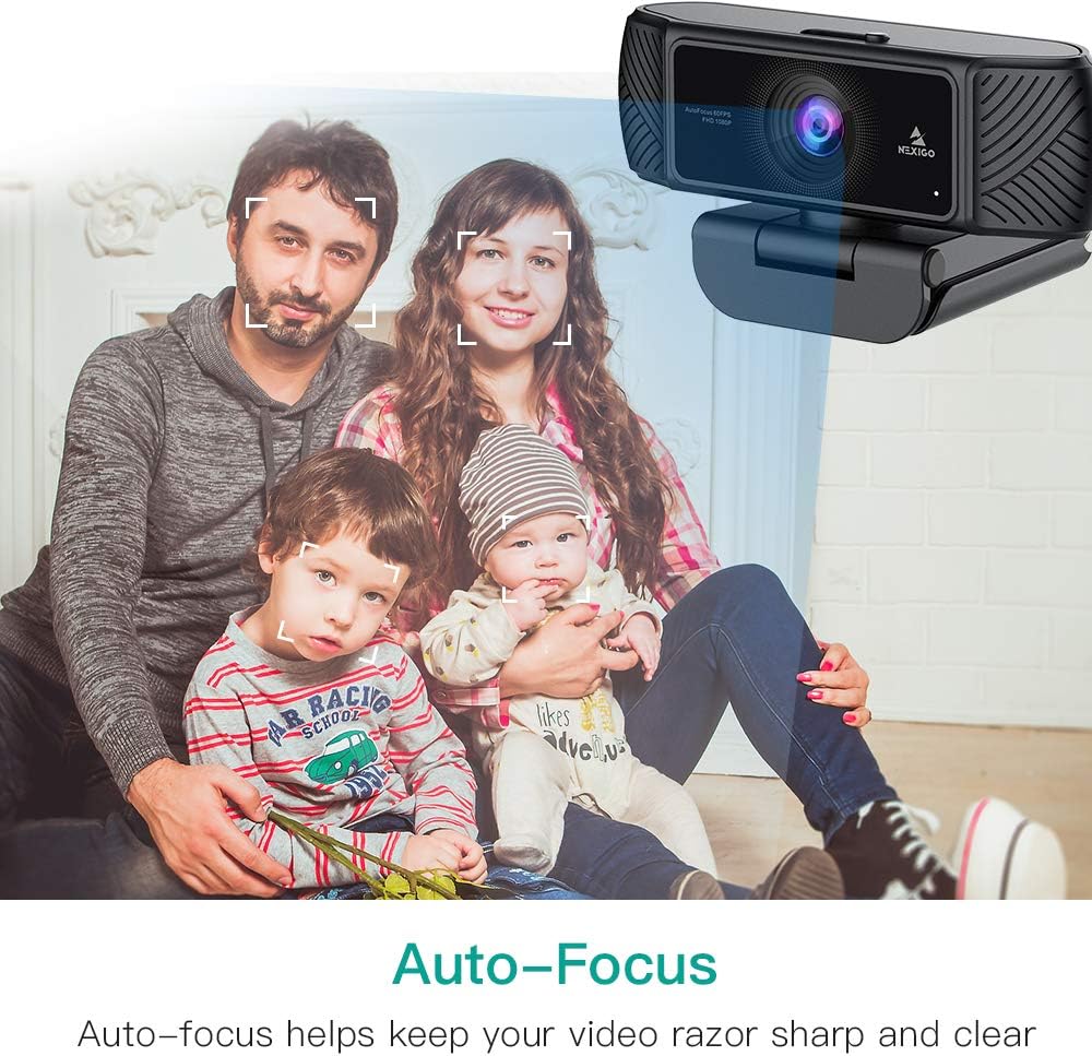 1080P USB Webcam with Microphone and Tripod P447
