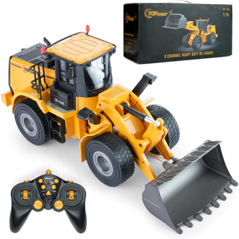 2.4Ghz RC Construction Front Loader Toy Truck with Metal Shovel, Pack of 2 Q7128