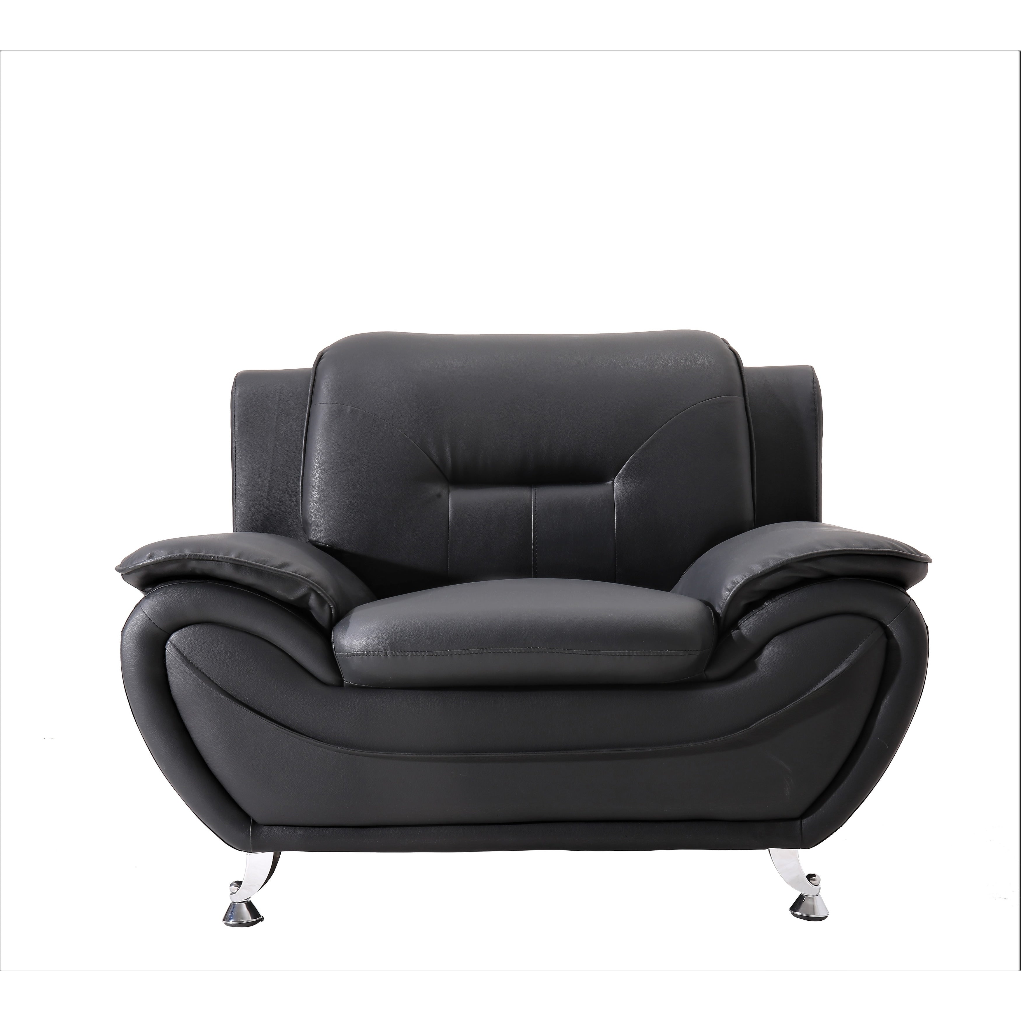 Faux Leather Club Chair Cream White K374423