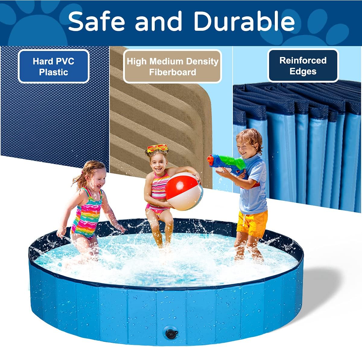 Foldable Dog Pet Swimming Pool of Hard PVC Plastic F96260