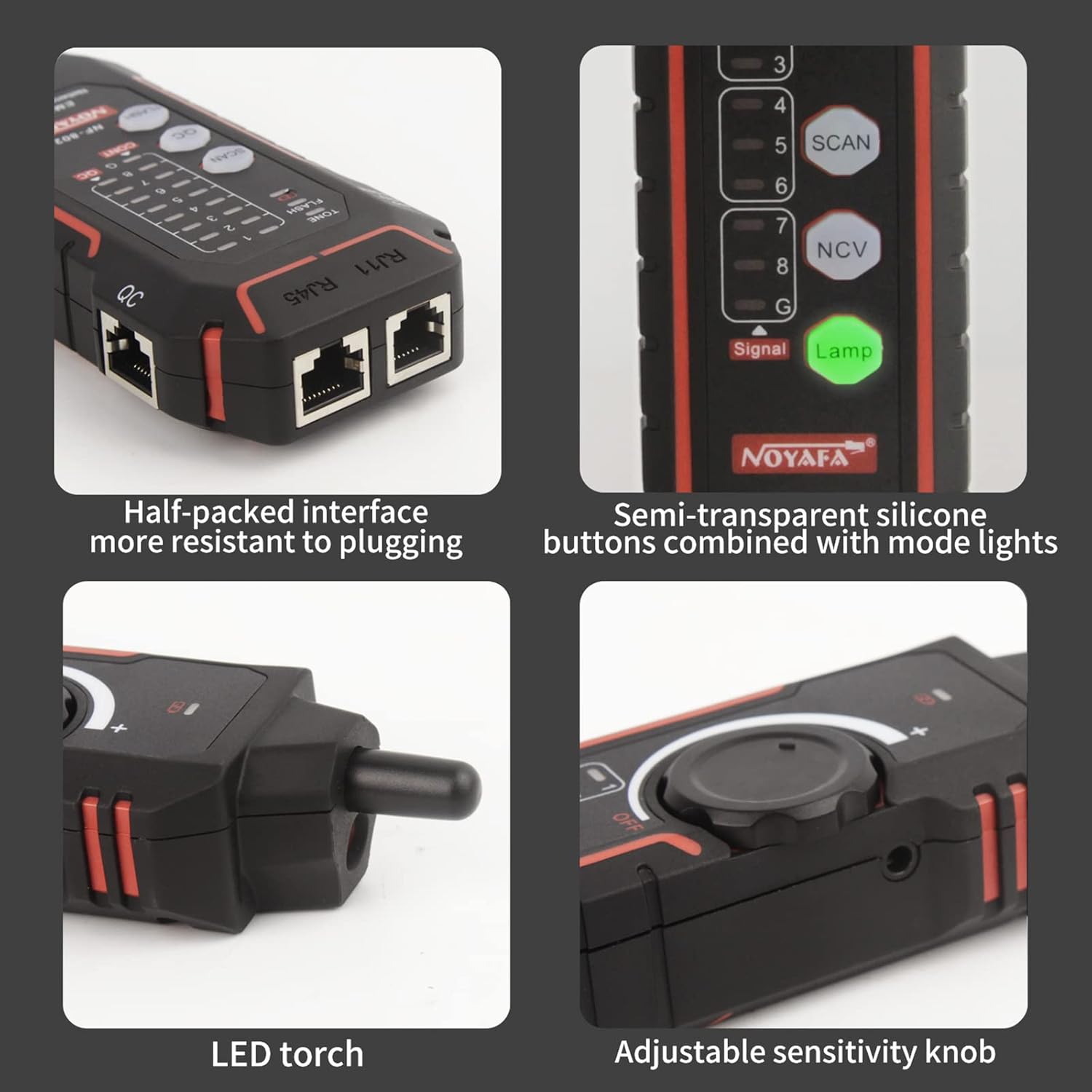 RJ11 RJ45 Ethernet LAN Network Cable Tester F13829
