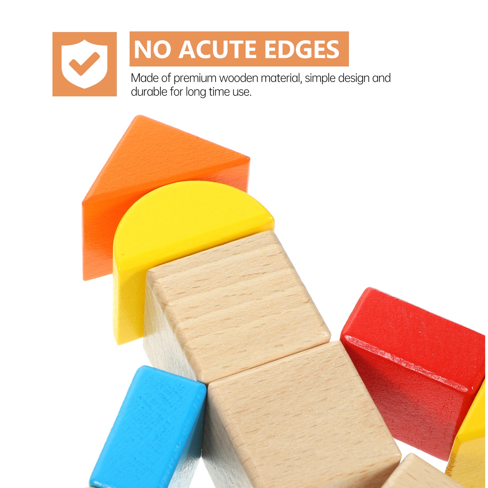 30 Pcs Wooden Building Blocks Stacking Toy Playset J139