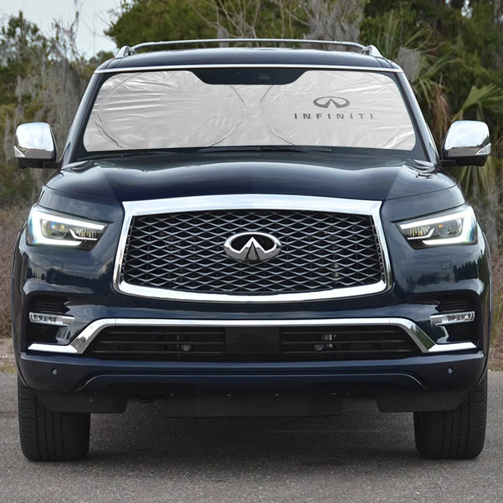 Silver Reflective Fabric Windshield Sun Shade F6705