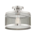 Brushed Nickel Semi Flush Mount Light S17655