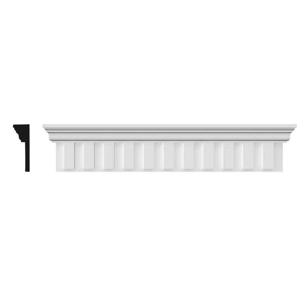 White Polyurethane Dentil Crosshead Moulding Y579563