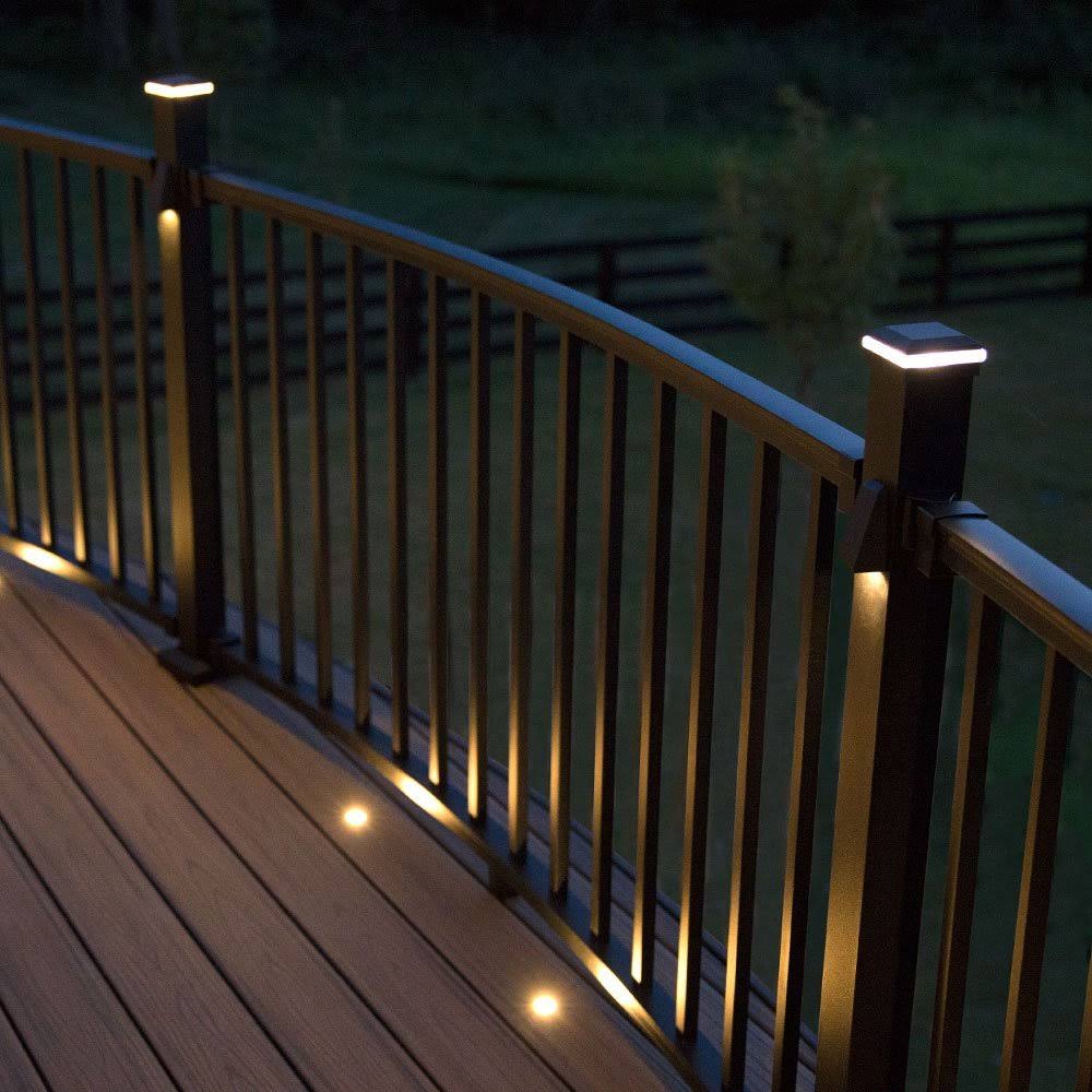 Charcoal Black LED Aluminum Post Cap Light R4023