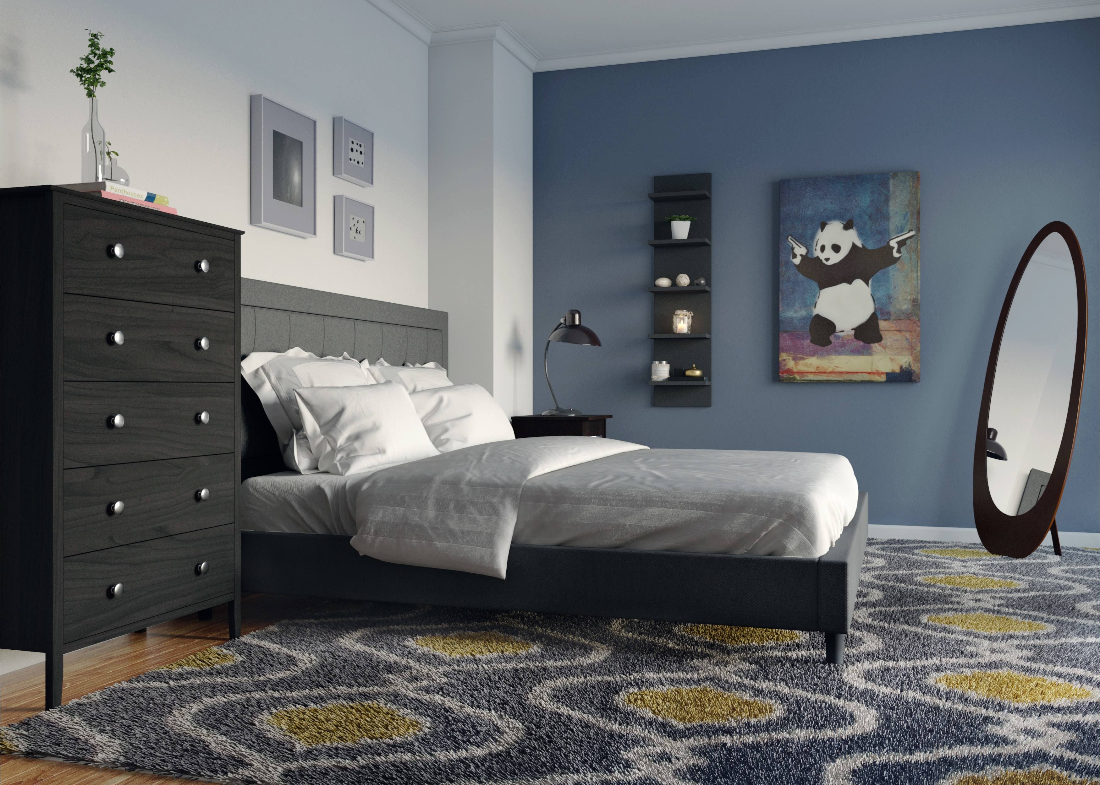 Black Pine 5-Drawer Chest of Drawers O1791
