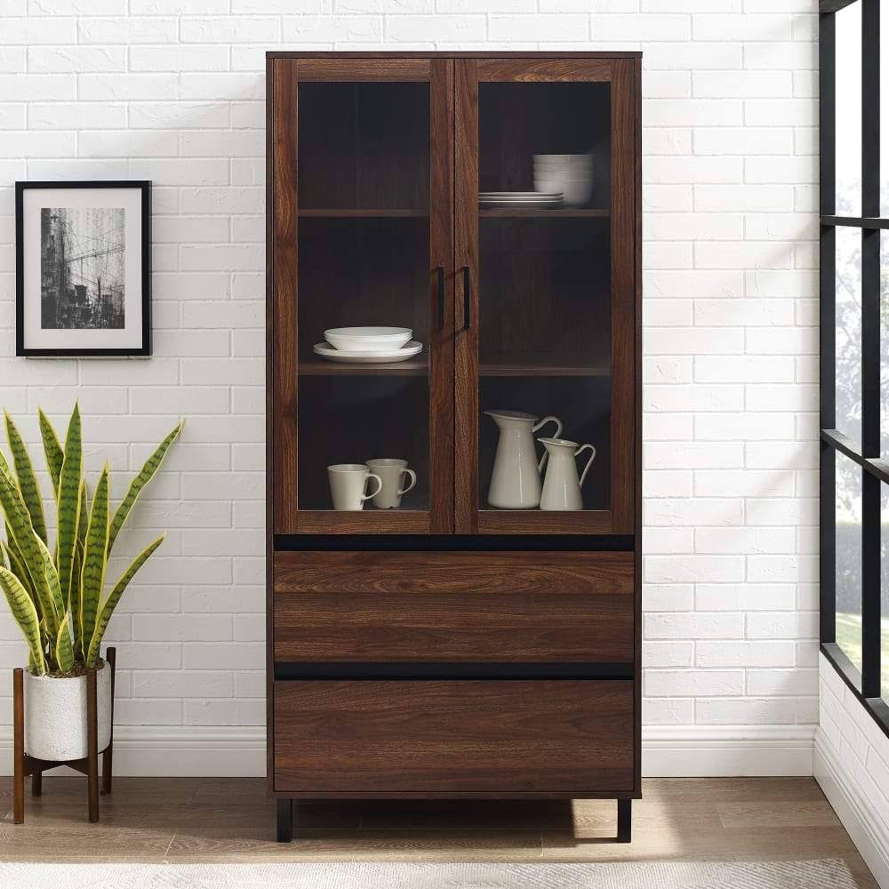 Glass Door Storage Hutch N983