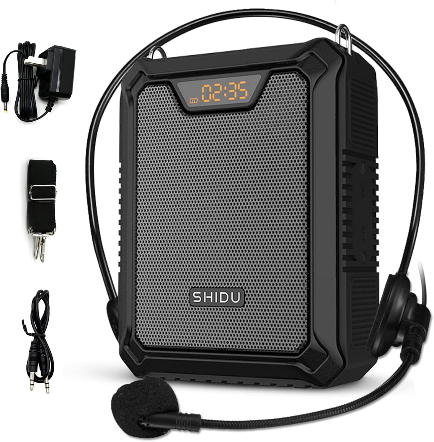 Pack of 2 Green 25W Wired Voice Amplifier Speaker with Mic Headset U7358