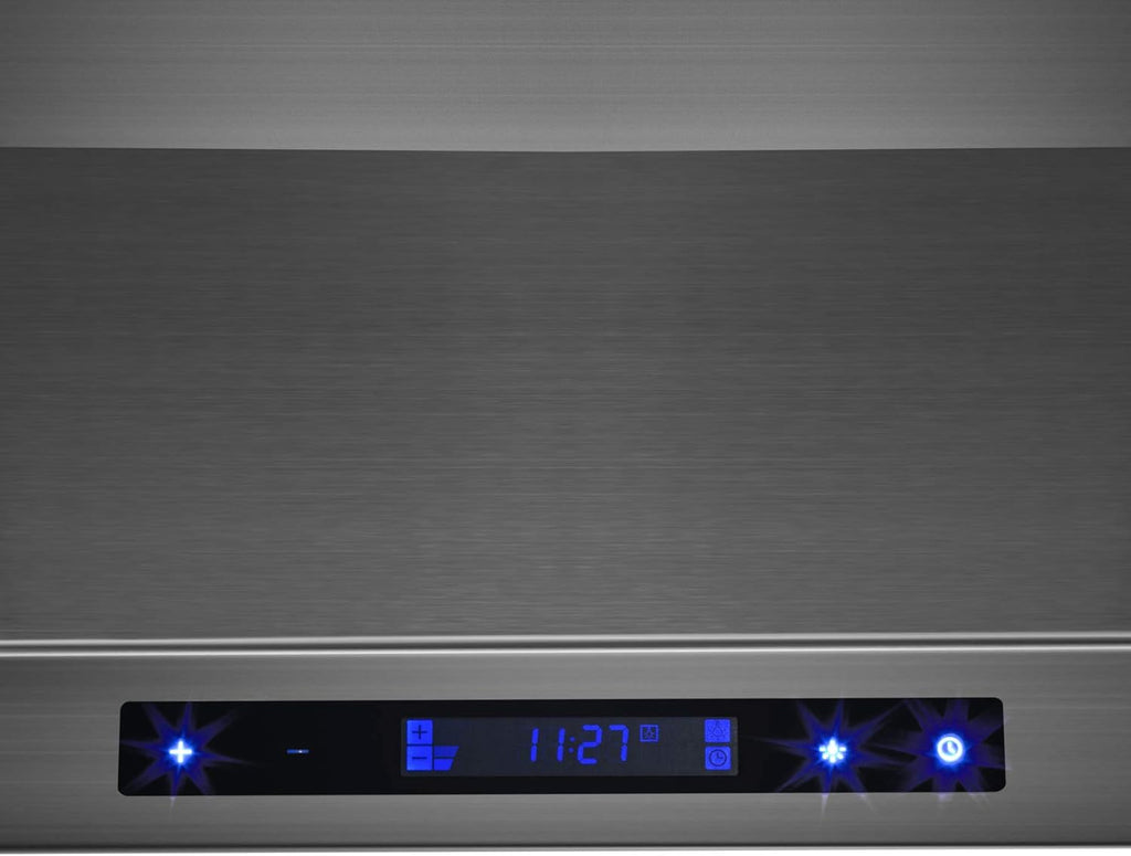Black Stainless Steel Wall Mount Range Hood with Touch Panel and Carbon Filters T62841