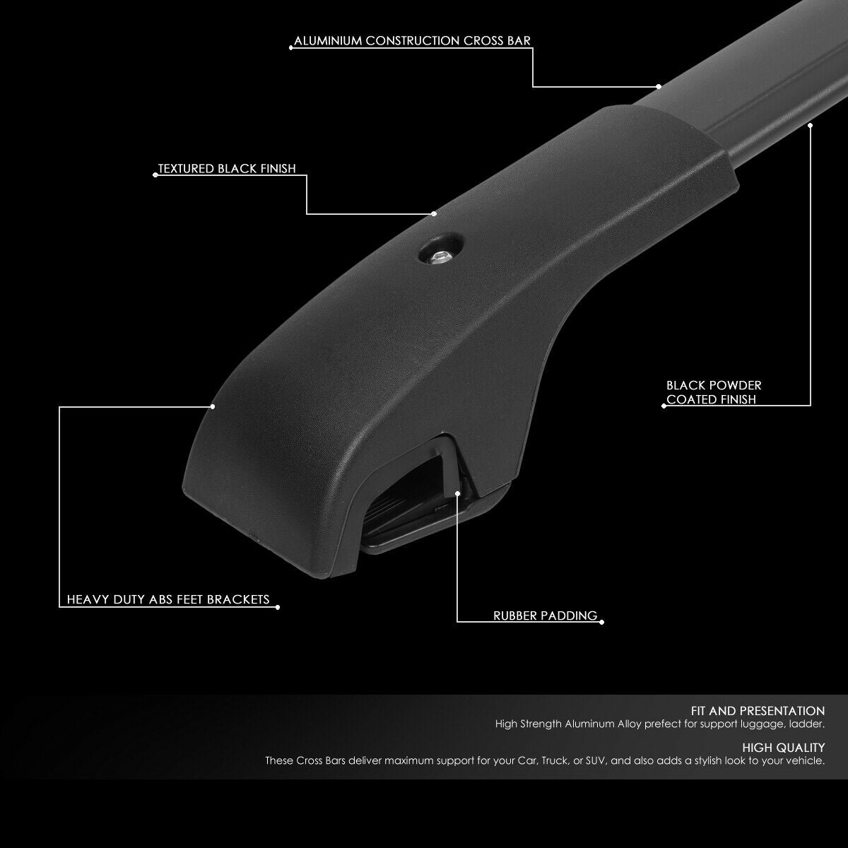 Matte Roof Rack Cross Bar Z171