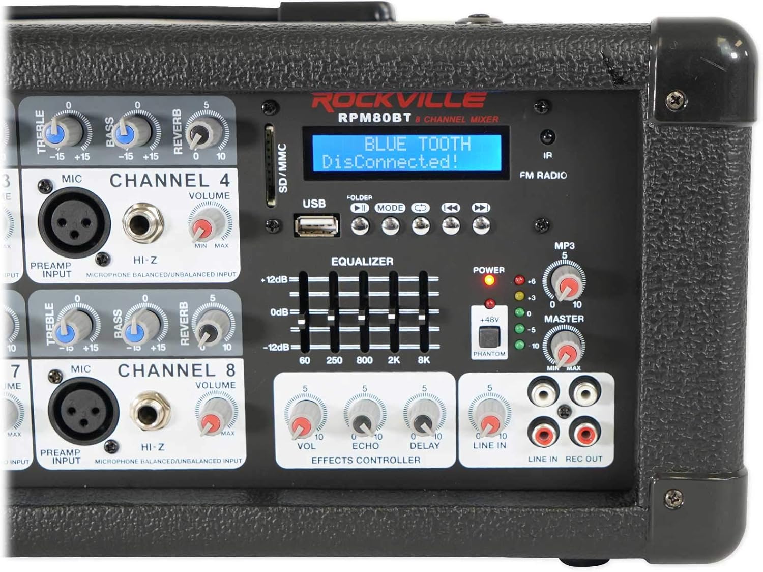 2400w Powered 8 Channel Mixer Amplifier with Bluetooth C589