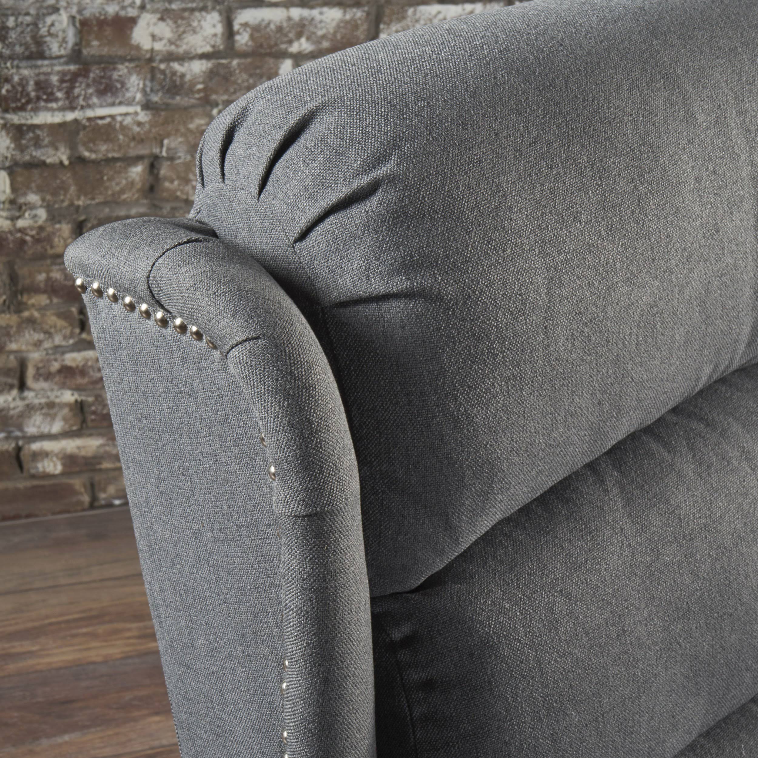 Navy Blue Tufted Fabric Power Recliner Z17318