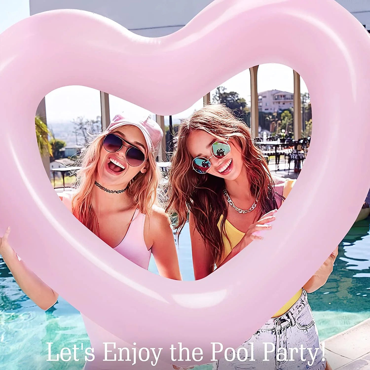 Pink Inflatable Pool Float P57660