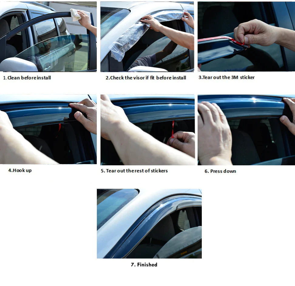 Acrylic Window Visor Sun Rain Deflector Guard U313522