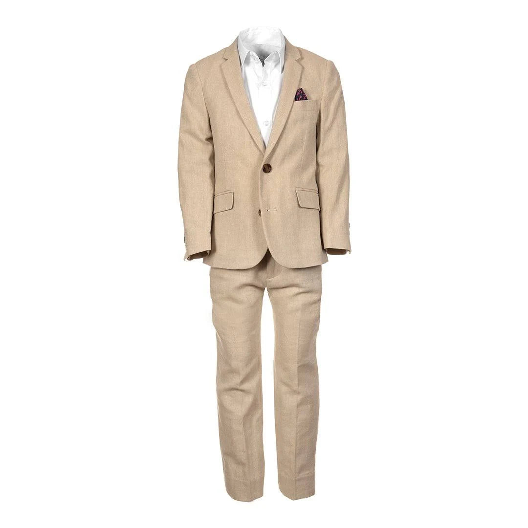 Khaki Herringbone Suit F67149
